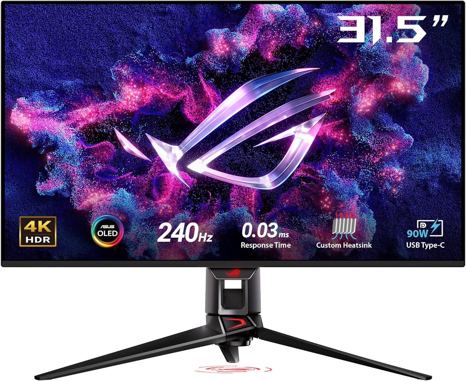 ASUS ROG Swift OLED PG32UCDM gaming monitor showcasing immersive visuals and high performance for gamers