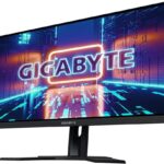 High-resolution image of the GIGABYTE M27F 27-inch KVM FHD monitor, perfect for gaming and productivity