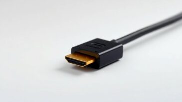 HDMI 2.1 cable showcasing advanced features for high-resolution video and audio, ideal for gaming and home theater setups.