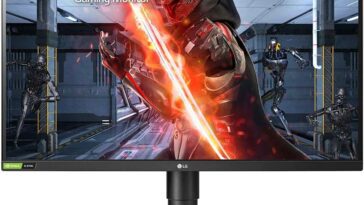 LG Ultragear 27GN750-B gaming monitor with IPS technology and FHD resolution