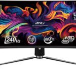 MSI MPG 341CQPX QD OLED 34-inch curved gaming monitor showcasing vibrant colors and immersive design for an enhanced gaming experience.