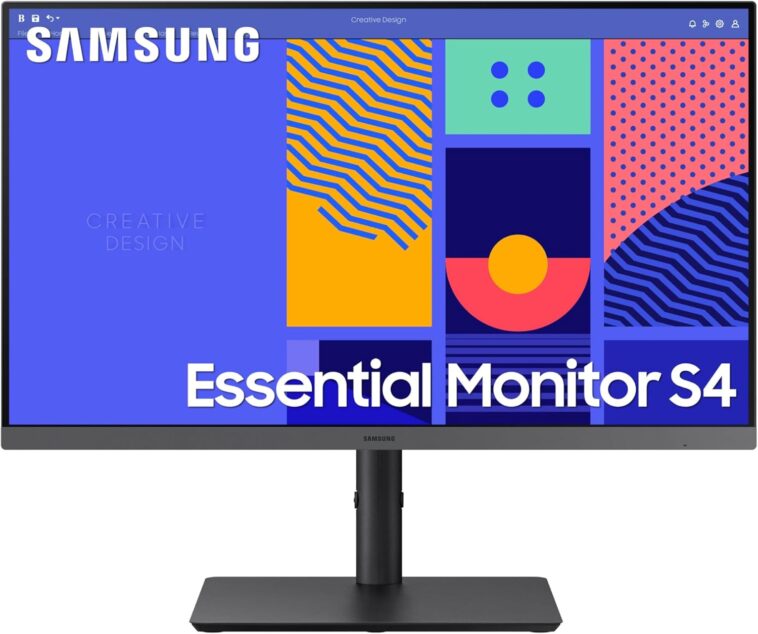 Samsung 24 Inch S43GC Series Business Essential Computer Monitor - High Quality Display for Office Use