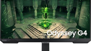 Samsung 25 Odyssey G4 Series Full HD Gaming Monitor - sleek and immersive display for gamers