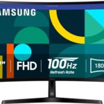 Samsung 27-Inch Essential S3 (S36GD) Series FHD 1800R Curved Computer Monitor with sleek design and vibrant display, perfect for gaming and productivity.