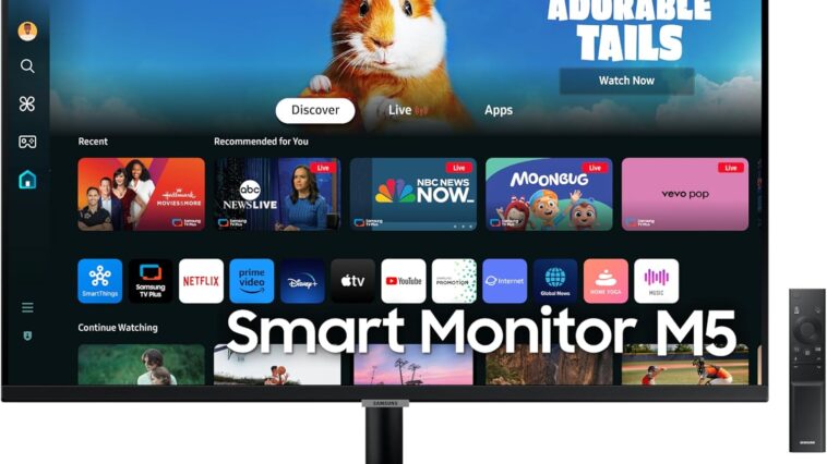 Samsung 27-inch M5 (M50D) Series FHD Smart Monitor - sleek and modern design for optimal viewing experience