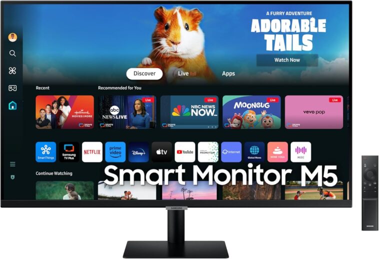 Samsung 27-inch M5 (M50D) Series FHD Smart Monitor - sleek and modern design for optimal viewing experience