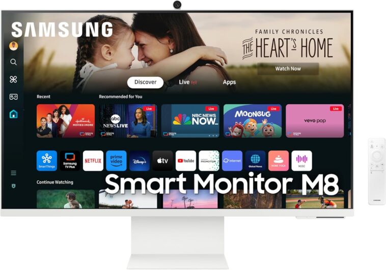 SAMSUNG 32 Inch M8 M80D Series 4K UHD Smart Monitor - High Quality Display Technology for Enhanced Viewing Experience