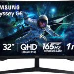 32-inch Samsung Odyssey G55C Series QHD 1000R Curved Gaming Monitor for an immersive gaming experience