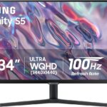 Samsung 34-inch ViewFinity S50GC Series Ultra WQHD Monitor showcasing high-resolution display and sleek design, perfect for professional and gaming use.