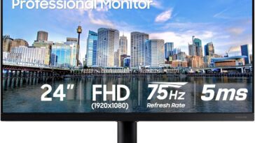 Samsung 24" FT45 Series FHD 1080p Computer Monitor - High-quality display for optimal viewing experience