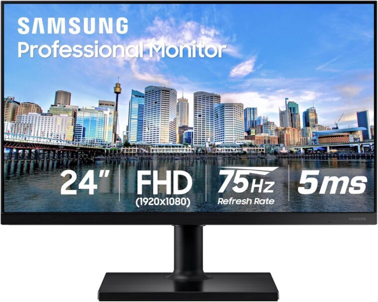 Samsung 24" FT45 Series FHD 1080p Computer Monitor - High-quality display for optimal viewing experience