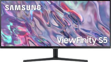 Samsung LS34C500GAUXXU 34 inch WQHD Monitor, perfect for immersive gaming and crystal clear visuals