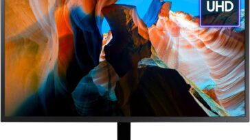 Samsung LU32J590UQPXXU UJ590 32 4K UHD Monitor - High-resolution display for crystal-clear visuals