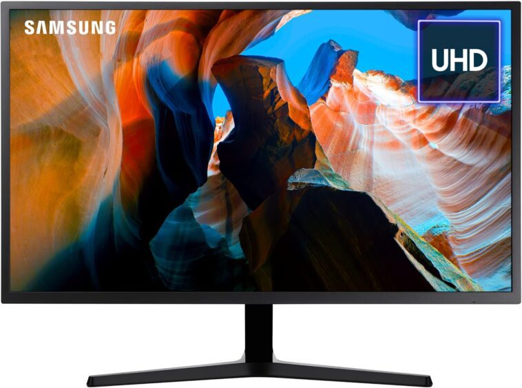 Samsung LU32J590UQPXXU UJ590 32 4K UHD Monitor - High-resolution display for crystal-clear visuals