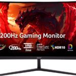 Black Acer Nitro 29.5" 1500R Curved Zero Frame UWFHD Gaming Monitor with 2560 x 1080 resolution