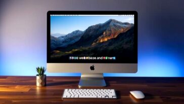 Using Mac as a Monitor for PC: A step-by-step guide showcasing a Mac display connected to a PC, illustrating the process of using a Mac as an external monitor.