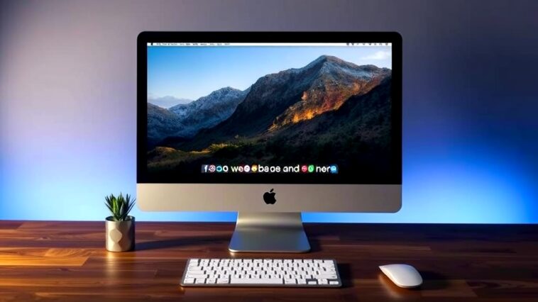 Using Mac as a Monitor for PC: A step-by-step guide showcasing a Mac display connected to a PC, illustrating the process of using a Mac as an external monitor.