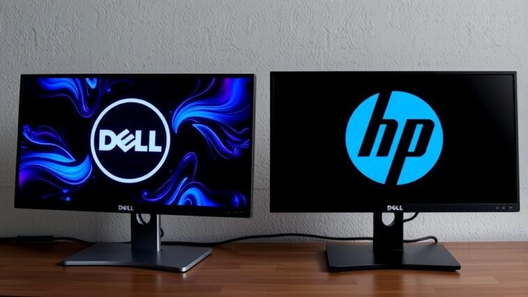 Comparison of Dell and HP Monitors for Gaming: Side-by-side view showcasing features, design, and specifications to help gamers choose the best option.