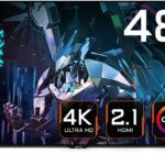 Gigabyte AORUS FO48U EK 47.53 OLED 4K Ultra HD Gaming Monitor showcasing vibrant colors and high-performance design for immersive gaming experiences.