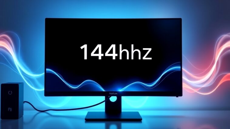 Power consumption comparison of a 144Hz monitor versus standard monitors, illustrating energy efficiency and performance benefits for gamers and professionals.